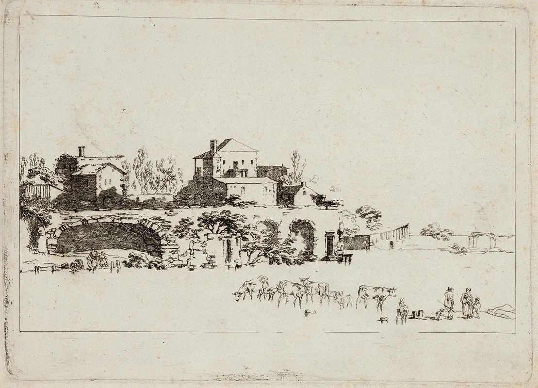 Landschaft Mit Hutten