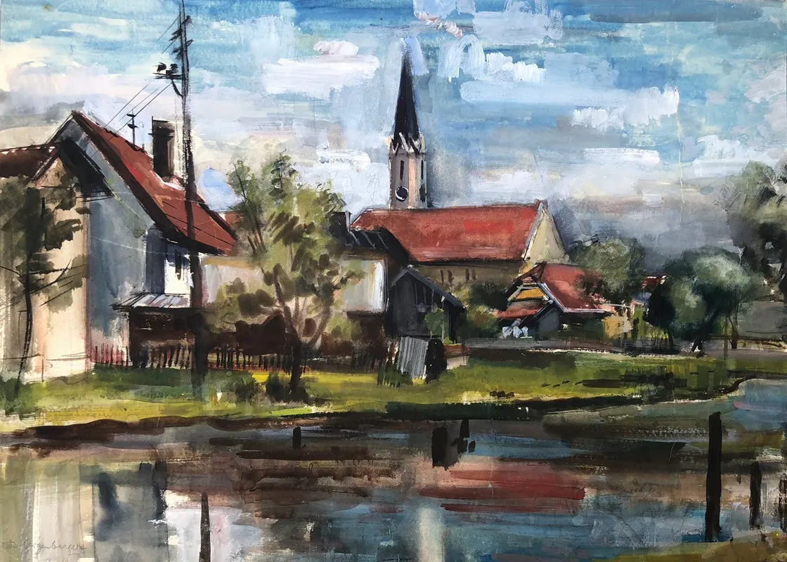 Landschaft Mit Kirche