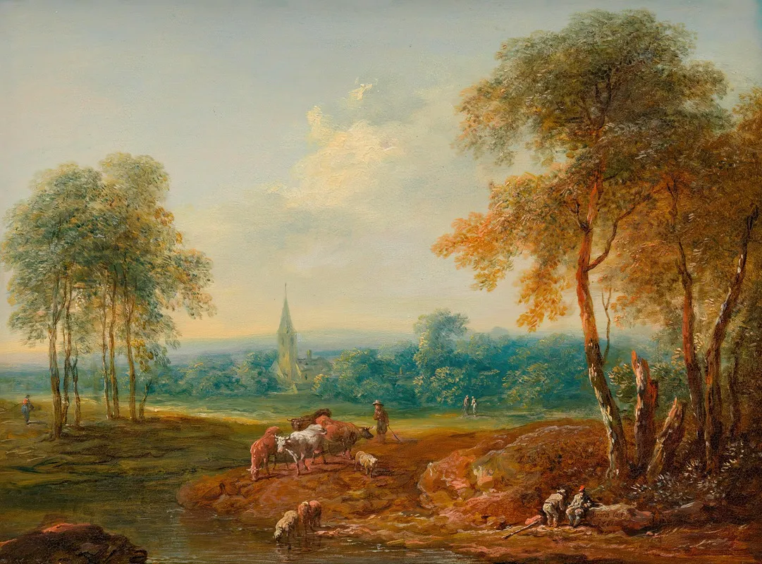 Landschaft Mit Kuhherde