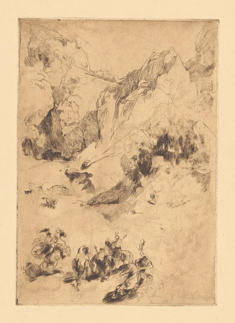 Landschaft Mit Lowenjagd