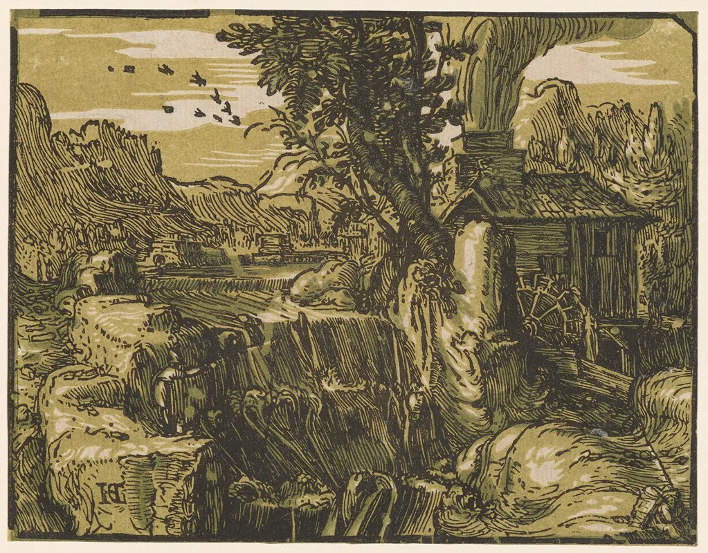 Landschaft Mit Wasserfall