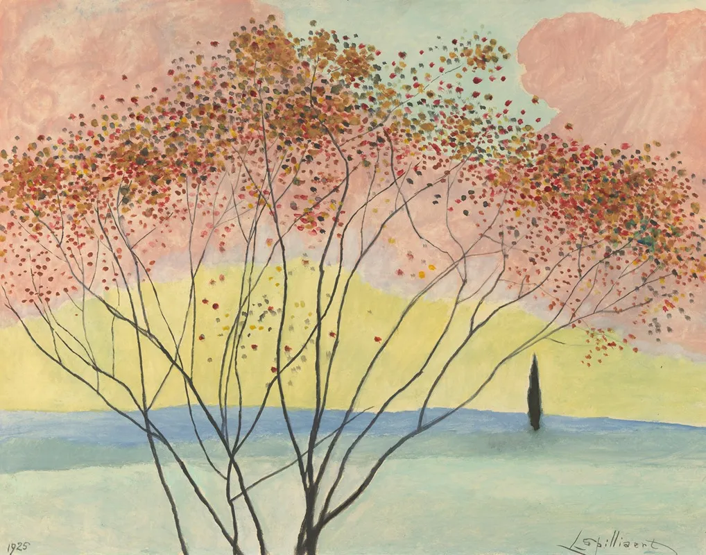 Landschap Met Bomen Op Voorplan by Léon Spilliaert - Canvas Print