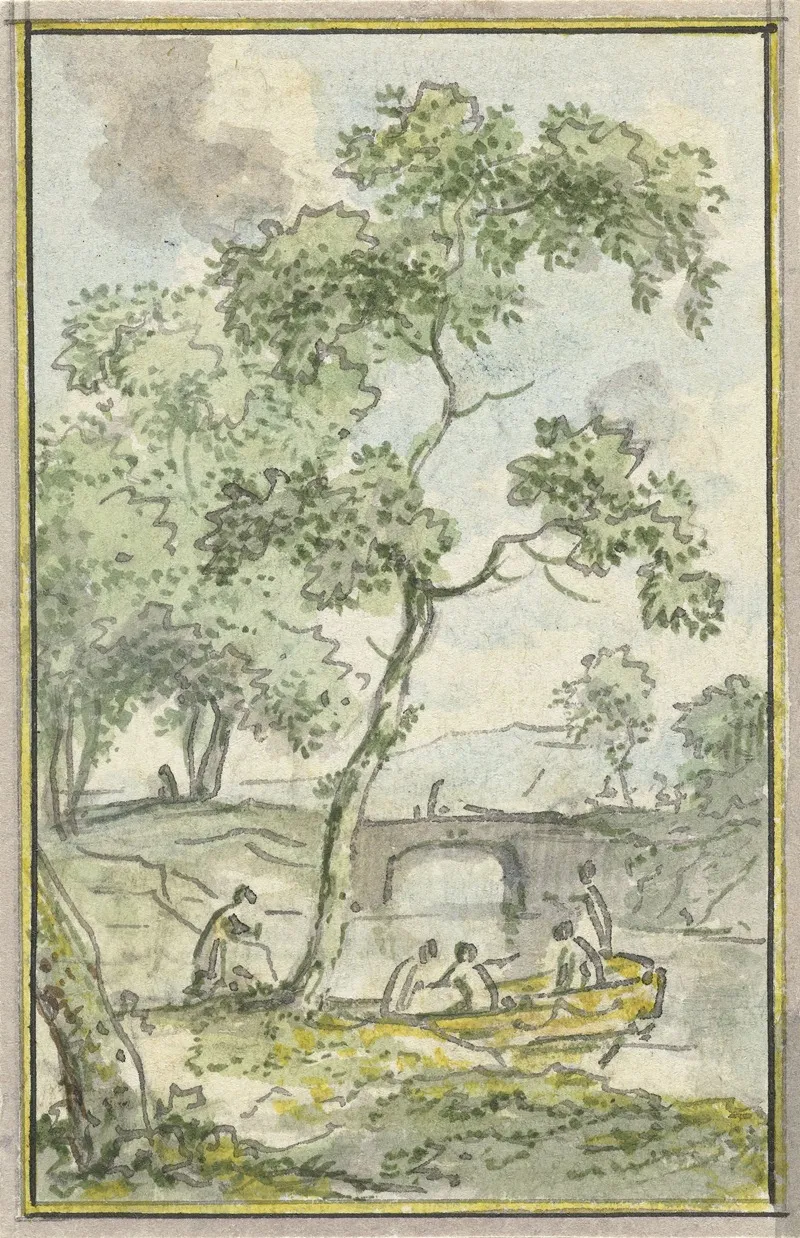 Landschap Met Een Bootje by Jurriaan Andriessen - Canvas Print