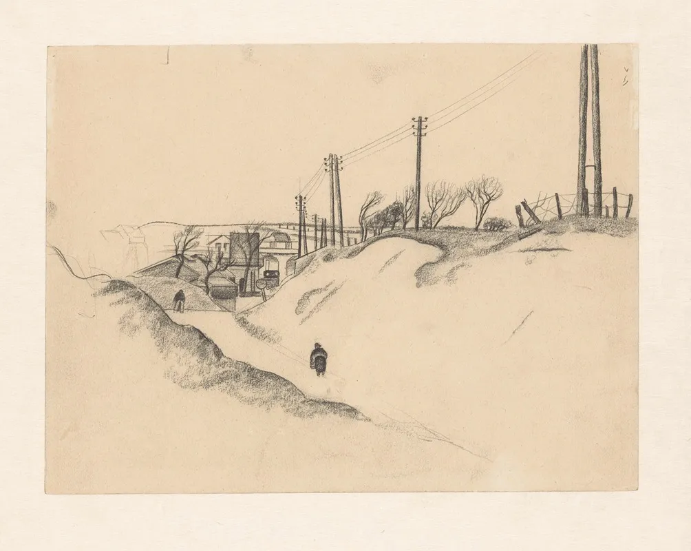 Landschap Met Mijn by Henk Henriët - Canvas Print