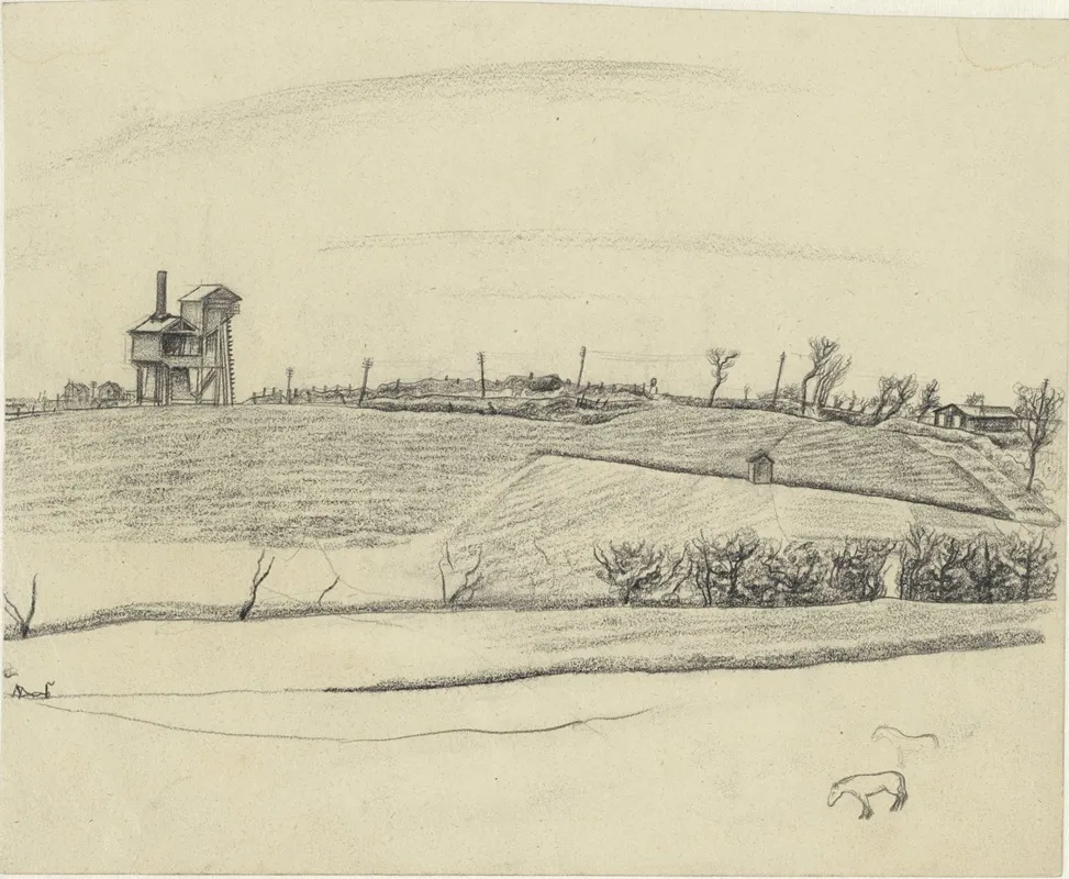 Landschap Met Mijninstallatie by Henk Henriët - Canvas Print