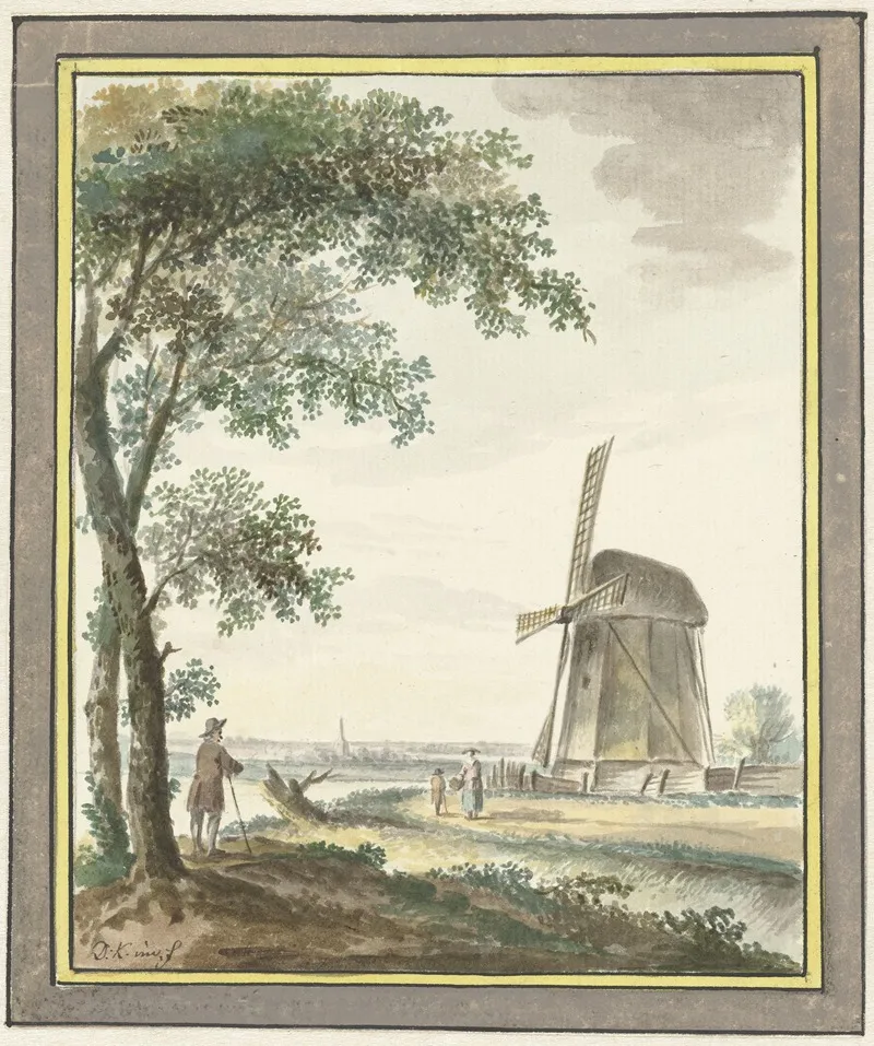 Landschap Met Molen