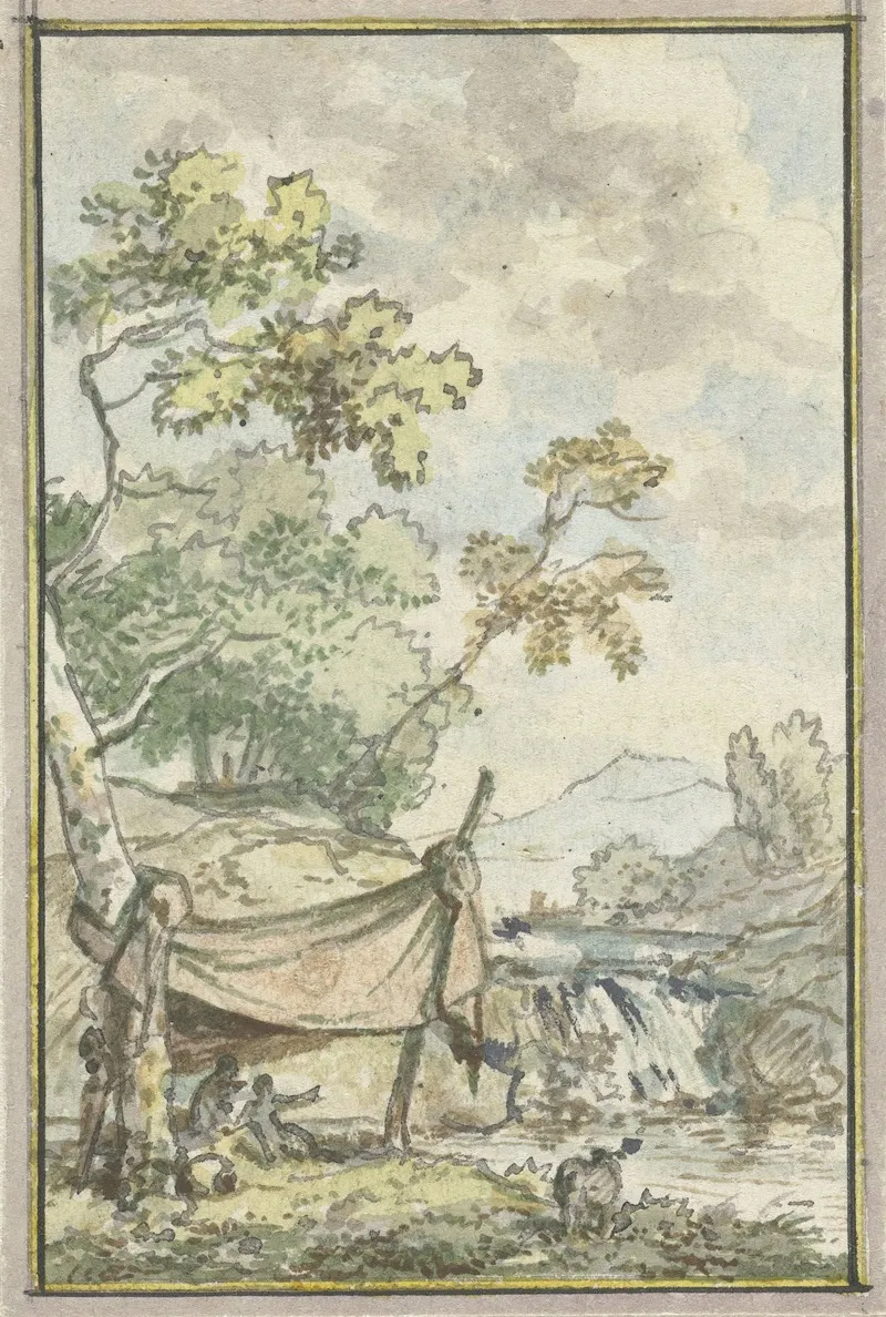 Landschap Met Waterval by Jurriaan Andriessen - Canvas Print