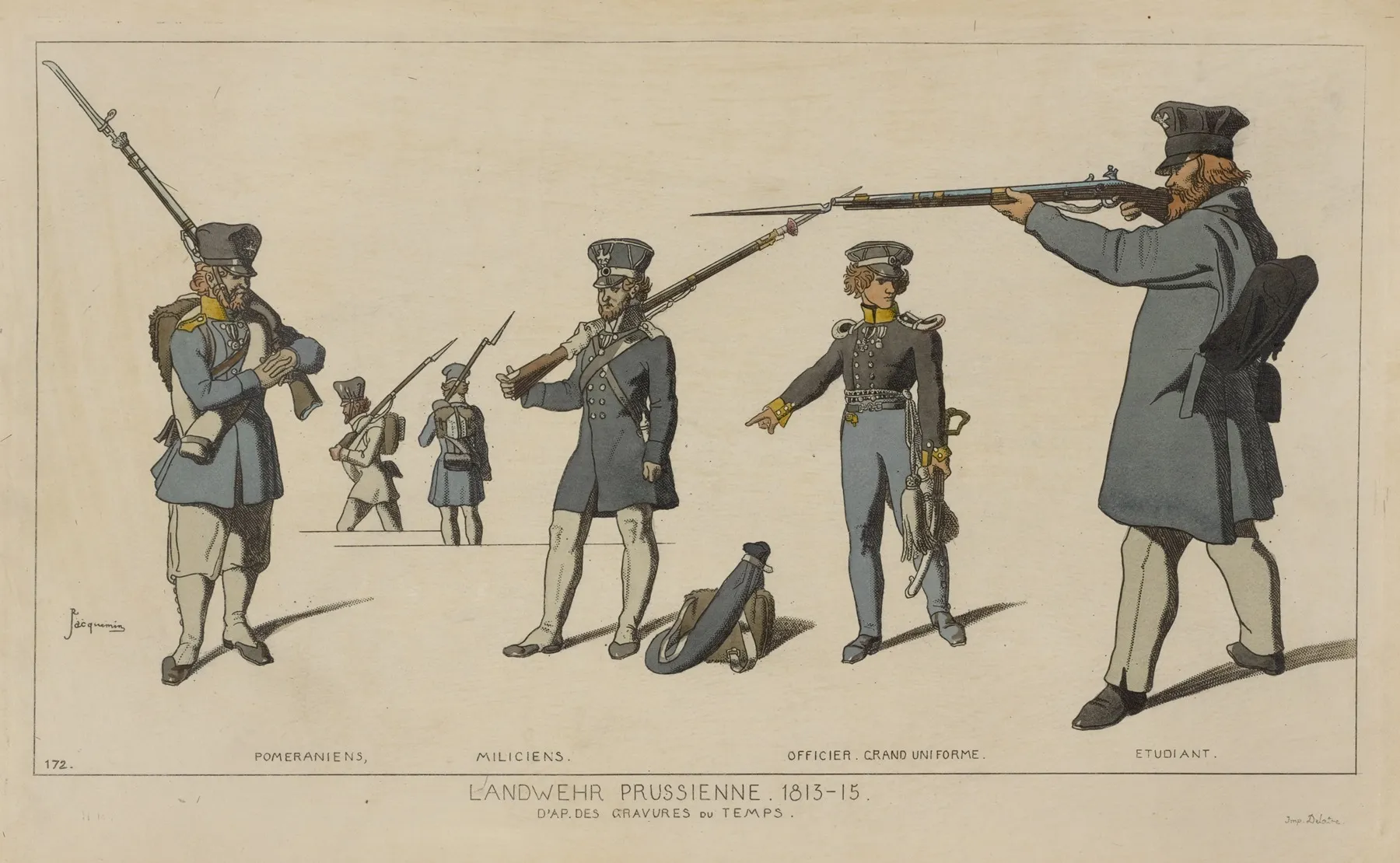 Landwehr Prussienne 1813 15 by Raphaël Jacquemin - Canvas Print