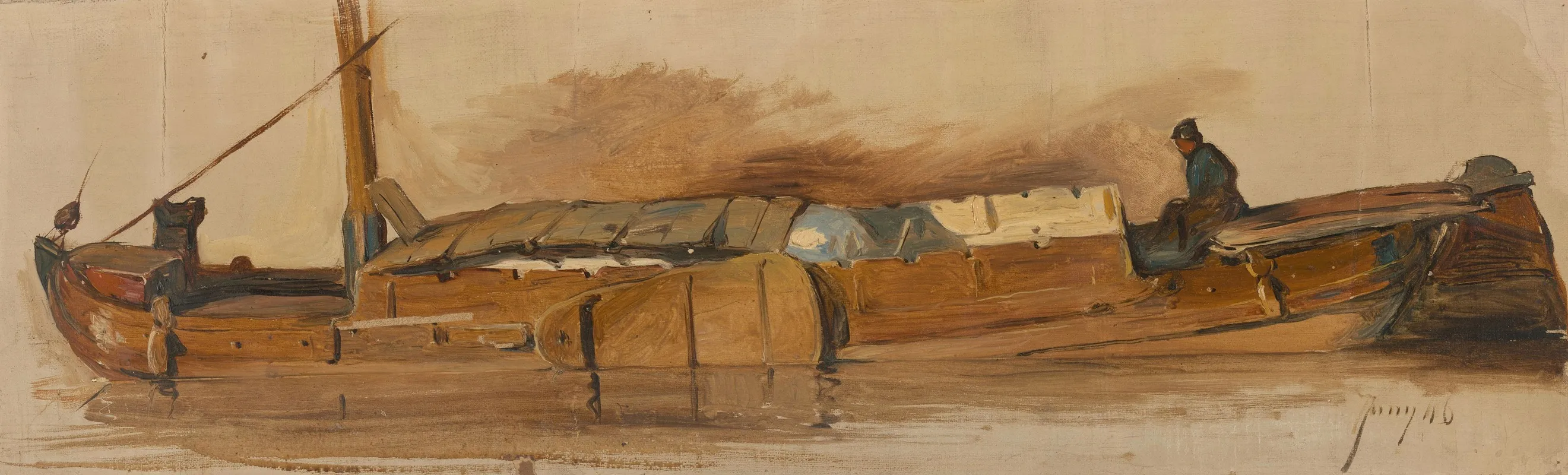 Lange Schuit Met Schipper