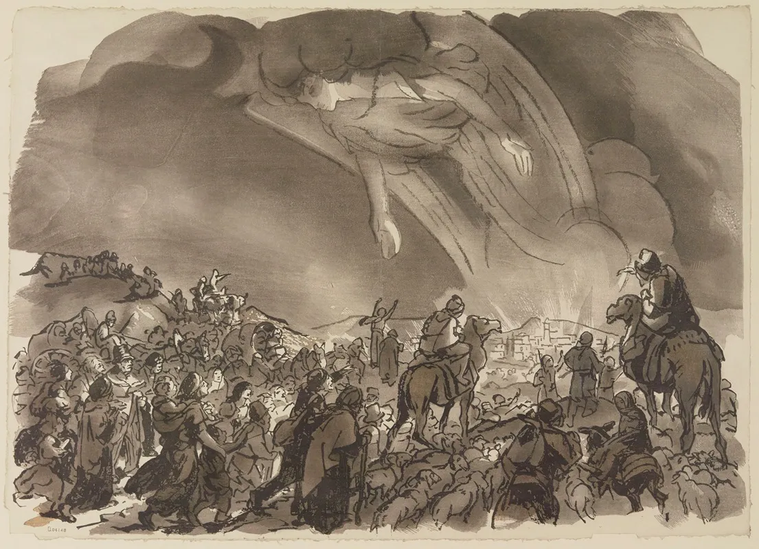 Lannonce Aux Bergers by Jules Chadel - Canvas Print