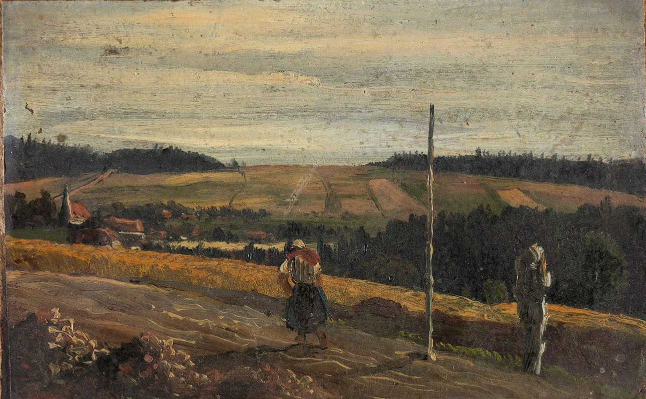 Lansdscapestudy by Thomas Fearnley - Canvas Print