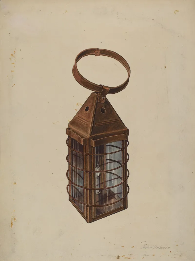 Lantern 6 by Arthur Mathews - Canvas Print