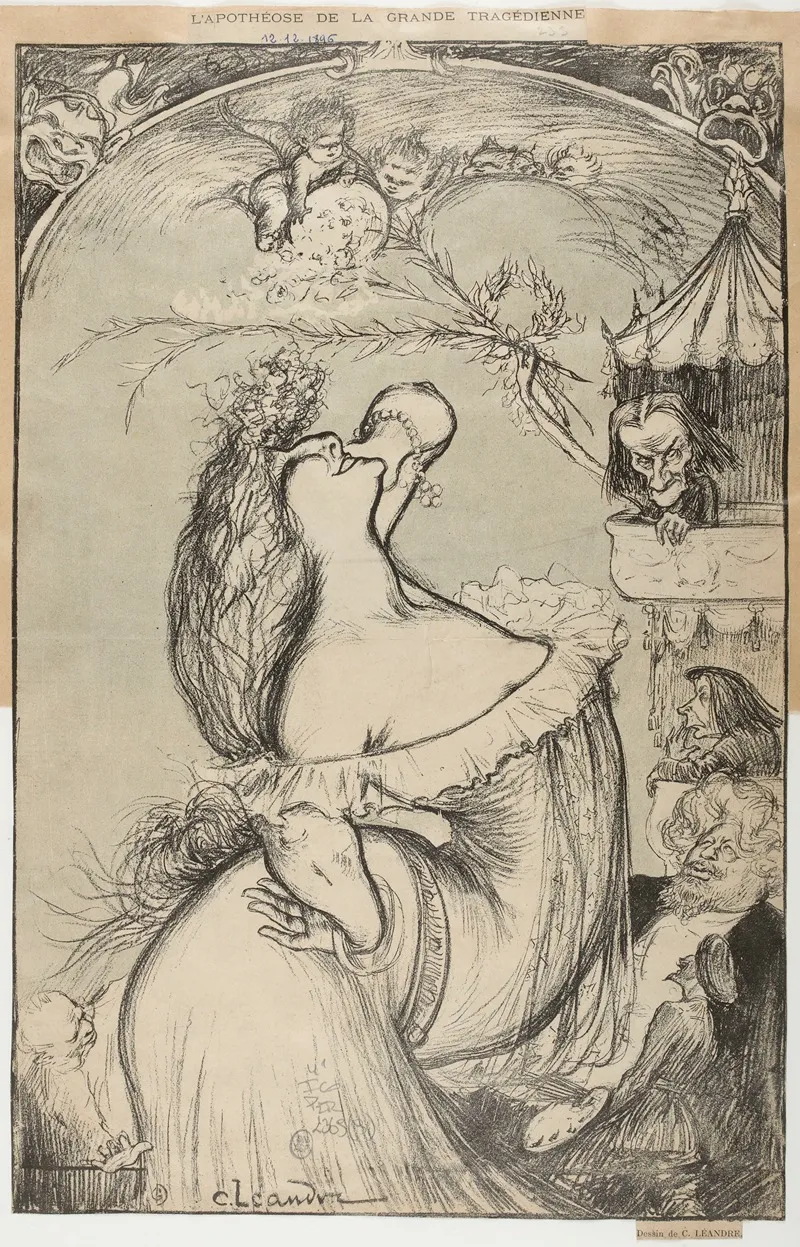 Lapotheose De La Grand Tragedienne by Charles-Lucien Léandre - Canvas Print