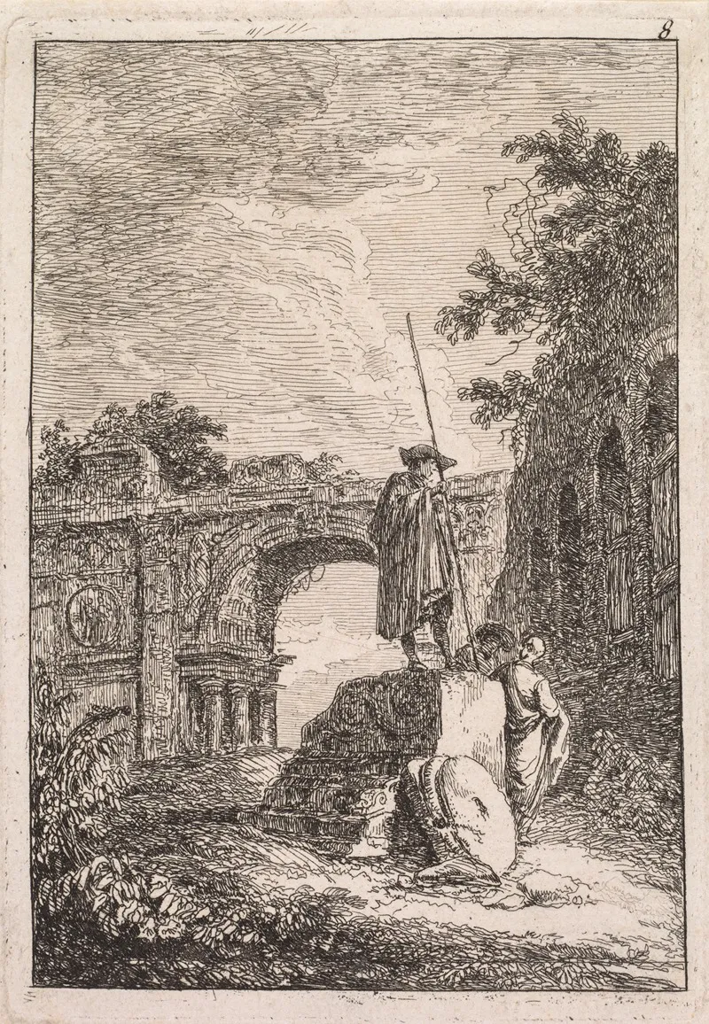 Larc De Triomphe 2 by Hubert Robert - Canvas Print