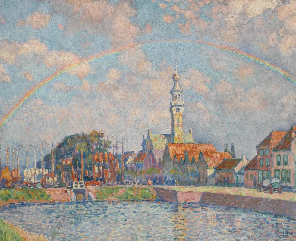 Larc En Ciel A Veere by Theo van Rysselberghe - Canvas Print