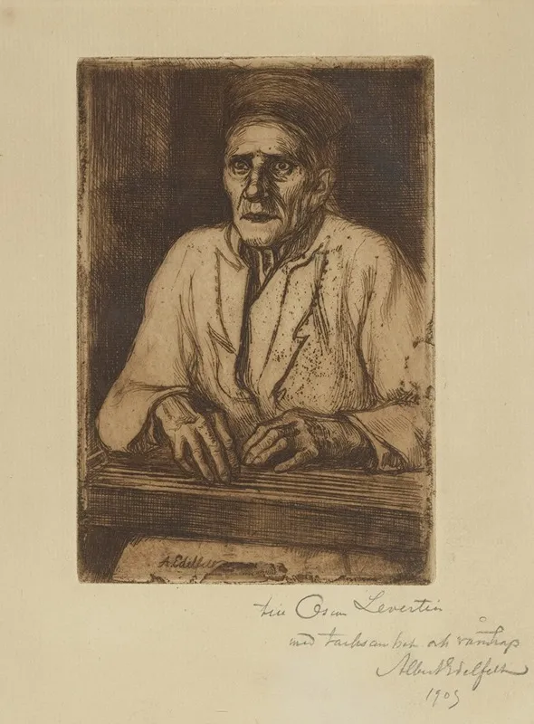 Larin Paraske With Kantele by Albert Edelfelt - Canvas Print