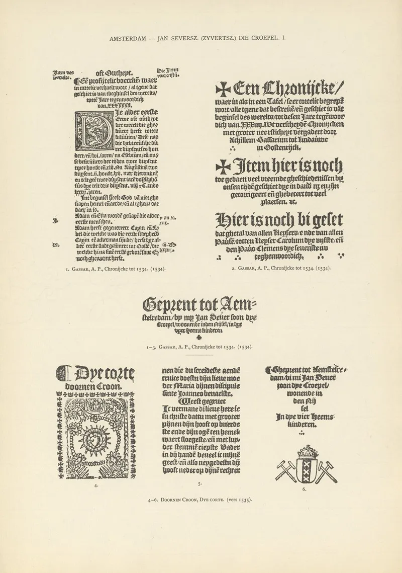 Lart Typographique Dans Les Pays Bas Pendant Les Annees 1500 A 1540 Pl 023 by Wouter Nijhoff - Canvas Print