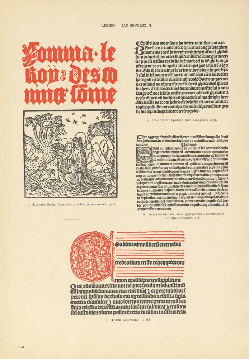 Lart Typographique Dans Les Pays Bas Pendant Les Annees 1500 A 1540 Pl 093 by Wouter Nijhoff - Canvas Print
