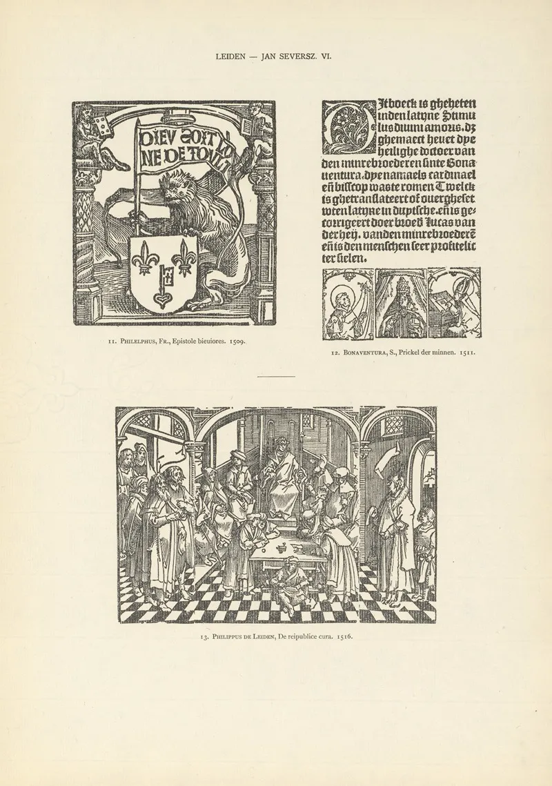 Lart Typographique Dans Les Pays Bas Pendant Les Annees 1500 A 1540 Pl 097 by Wouter Nijhoff - Canvas Print