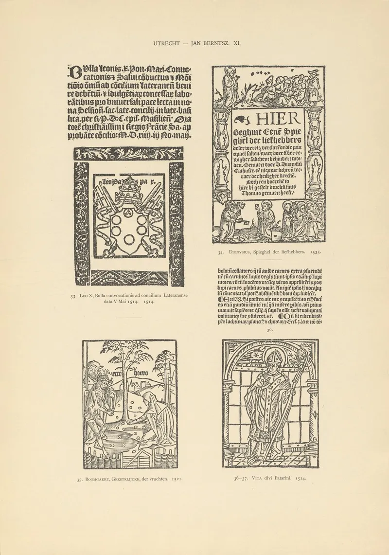 Lart Typographique Dans Les Pays Bas Pendant Les Annees 1500 A 1540 Pl 127 by Wouter Nijhoff - Canvas Print