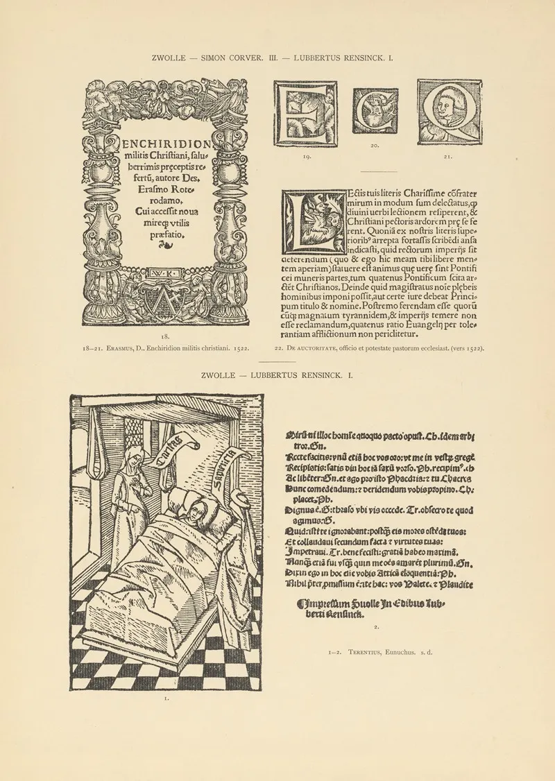 Lart Typographique Dans Les Pays Bas Pendant Les Annees 1500 A 1540 Pl 139 by Wouter Nijhoff - Canvas Print