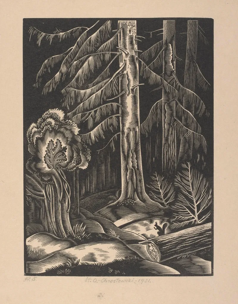 Las Z Wiewiorka I by Stanisław Ostoja-Chrostowski - Canvas Print