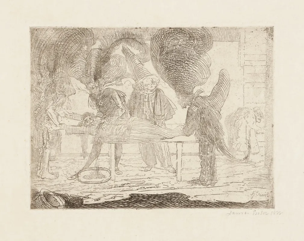 Lassassinat by James Ensor - Canvas Print