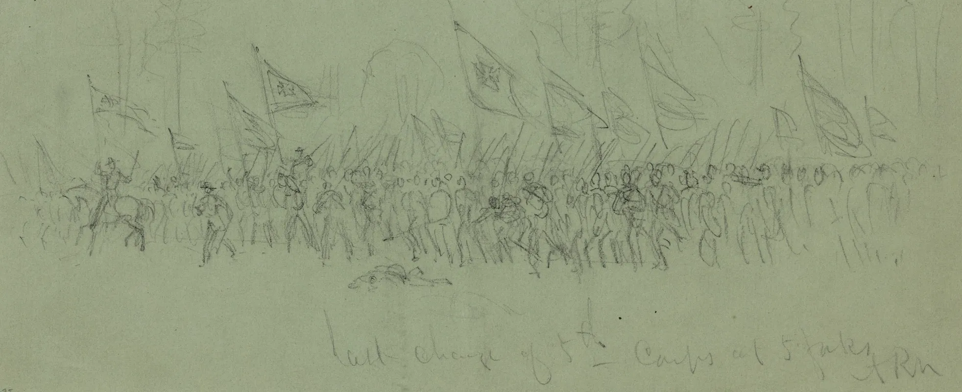 Last Charge Of 5th Corps At 5 Forks