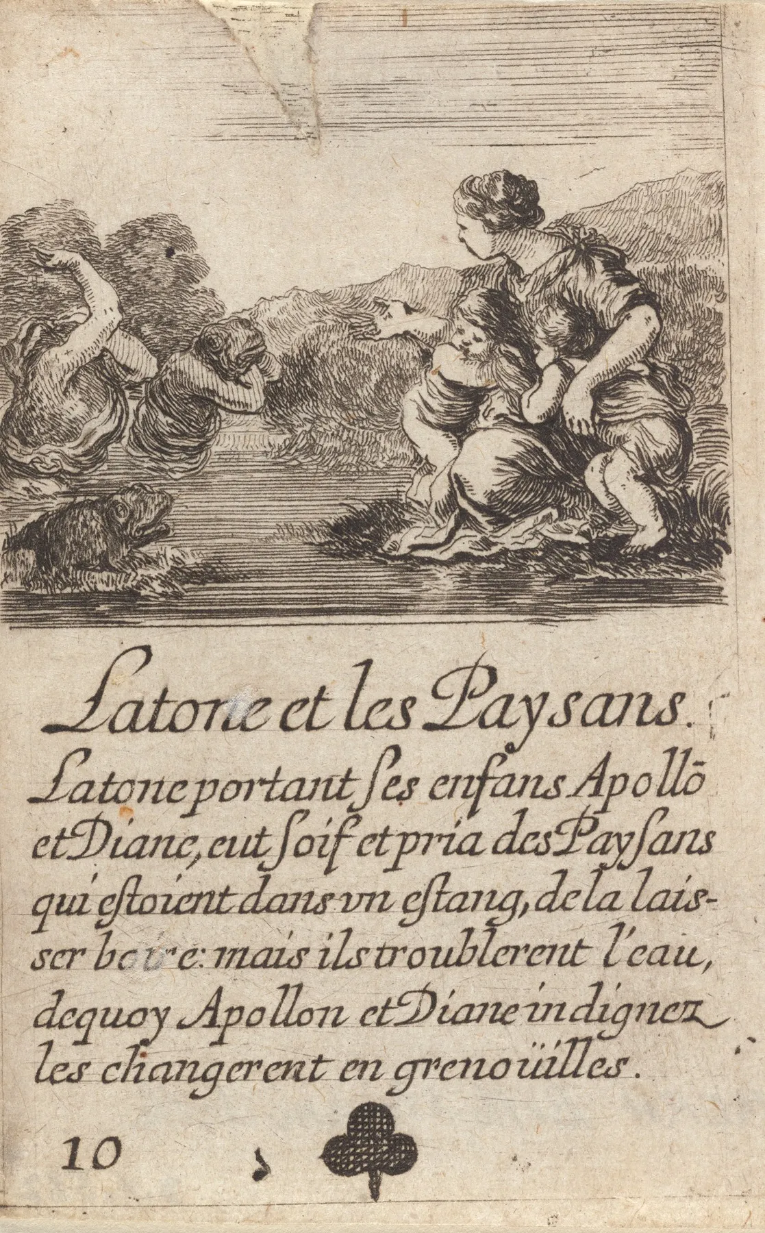 Latone Et Les Paysans by Stefano Della Bella - Canvas Print