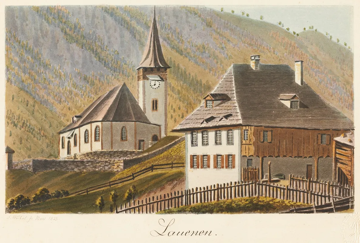 Lauenen by Jakob Samuel Weibel - Canvas Print