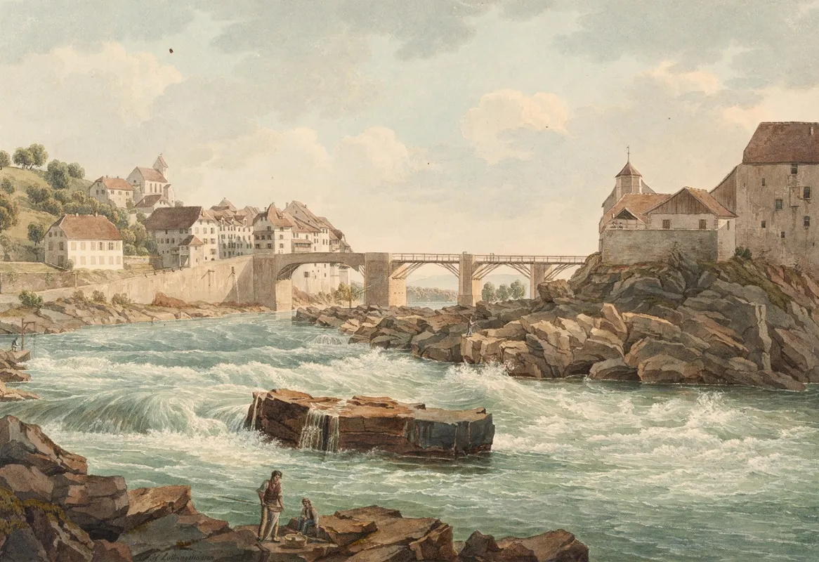 Laufenburg by Johann Heinrich Luttringhausen - Canvas Print