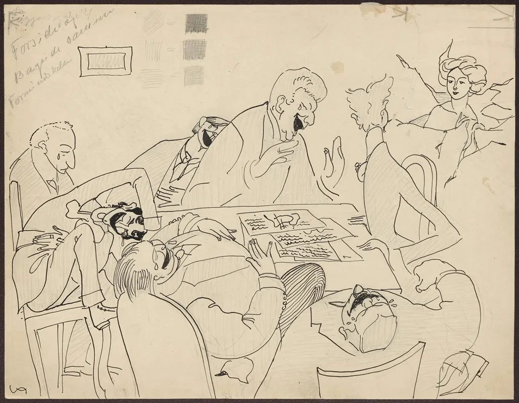 Laughing Men by Valdemar Andersen - Canvas Print