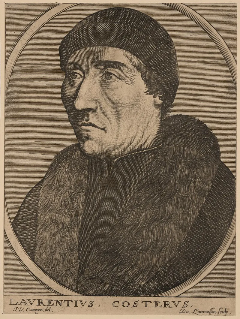 Laurentius Costerus by Nicolas de Larmessin - Canvas Print