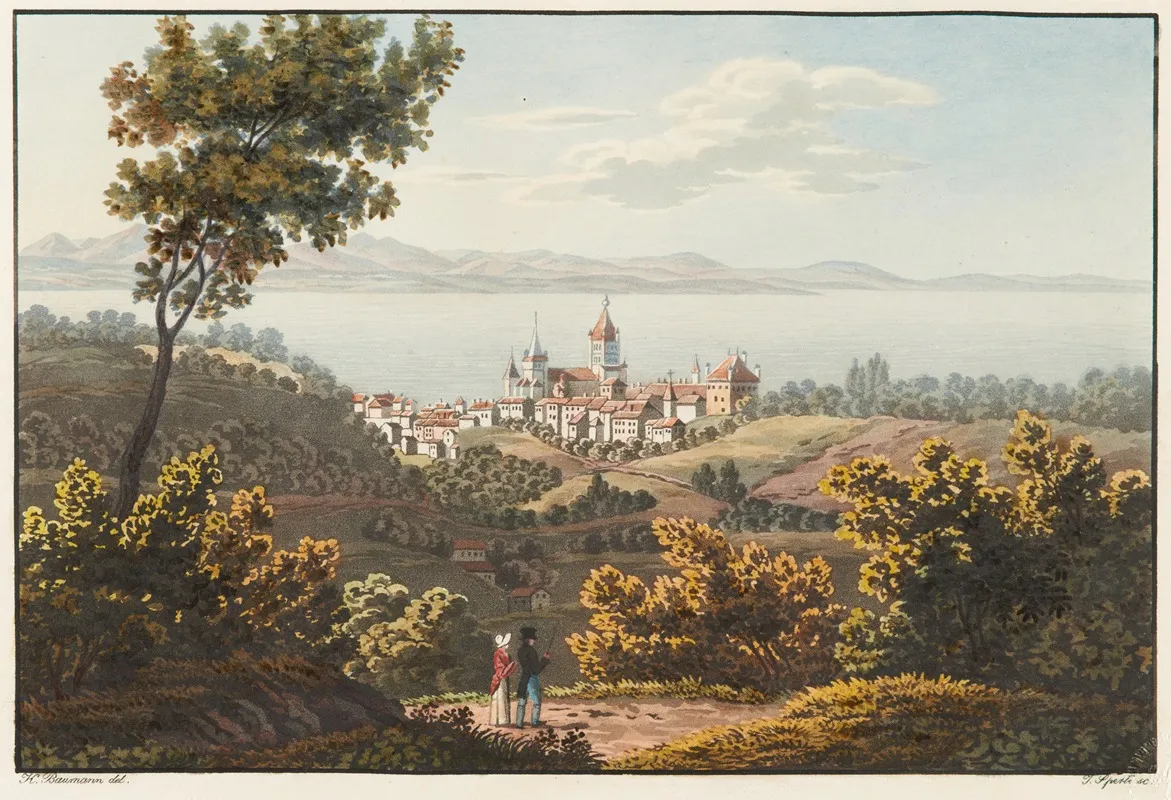 Lausanne by Jean Henri Baumann - Canvas Print