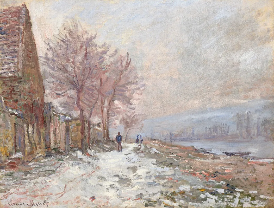 Lavacourt Lhiver by Claude Monet - Canvas Print