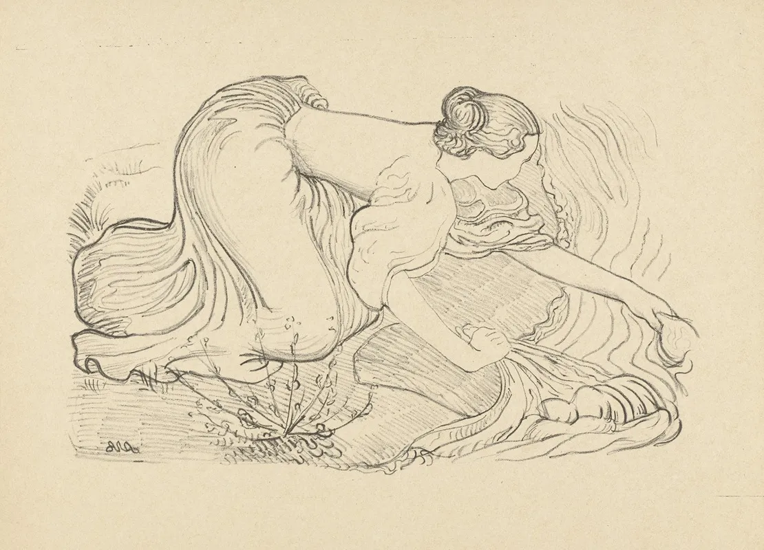 Laveuse Panneau Decoratif by Aristide Maillol - Canvas Print