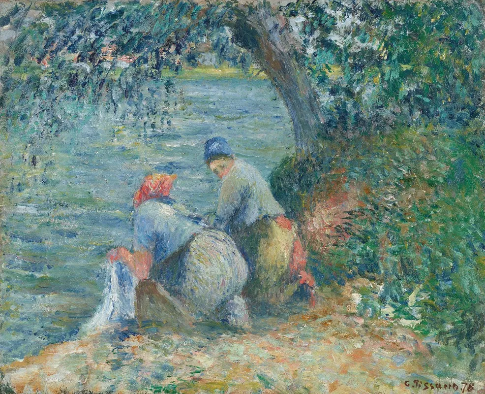 Laveuses Au Bord De Leau Pontoise