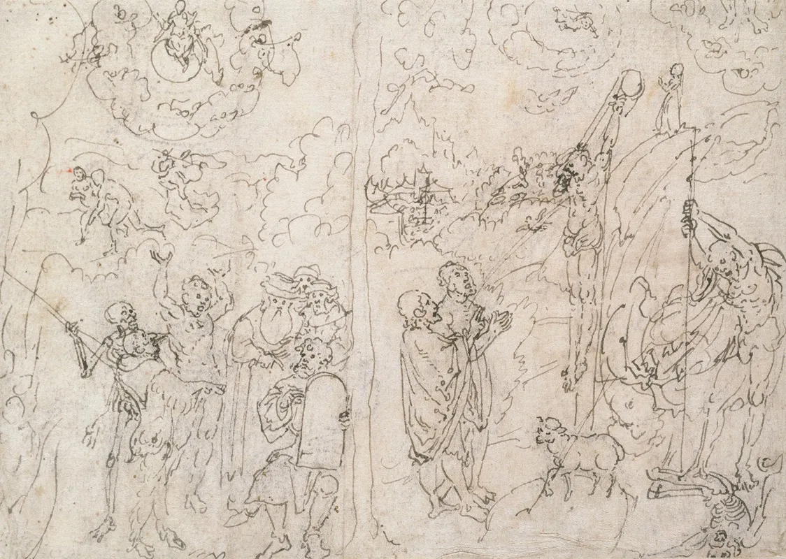 Law And Gospel by Lucas Cranach the Elder - Canvas Print