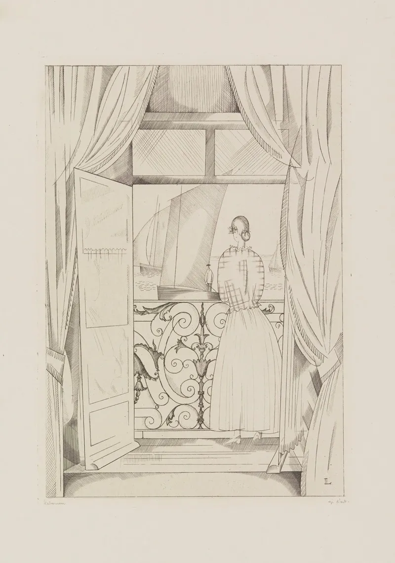 Le Balcon Sur La Mer by Jean-Émile Laboureur - Canvas Print