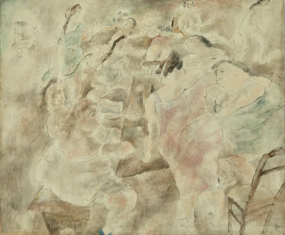 Le Banquet Des Filles by Jules Pascin - Canvas Print