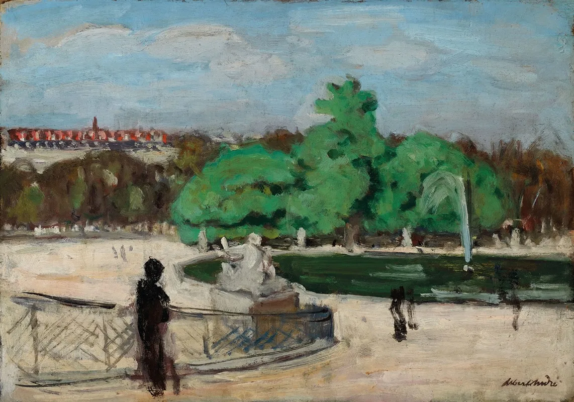 Le Bassin Des Tuileries by Albert André - Canvas Print