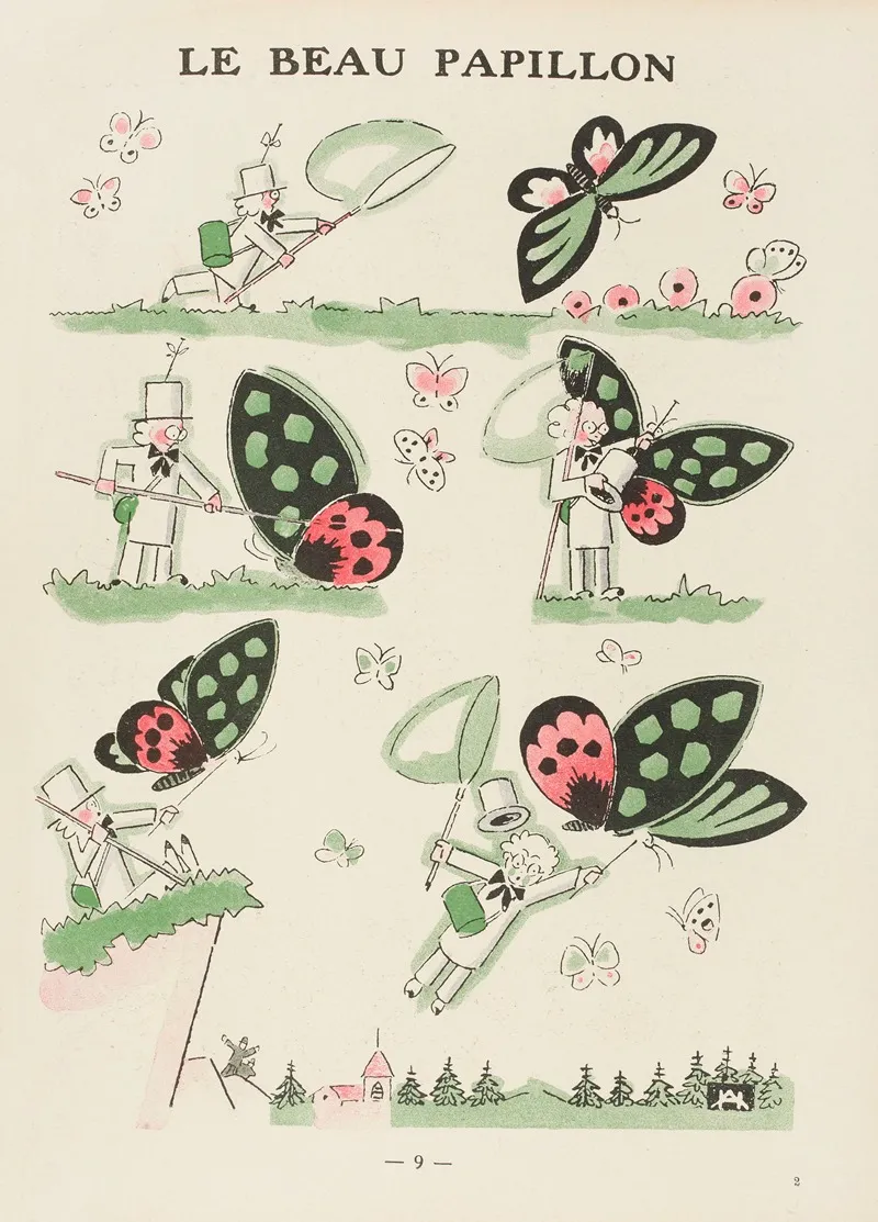 Le Beau Papillon by André Hellé - Canvas Print