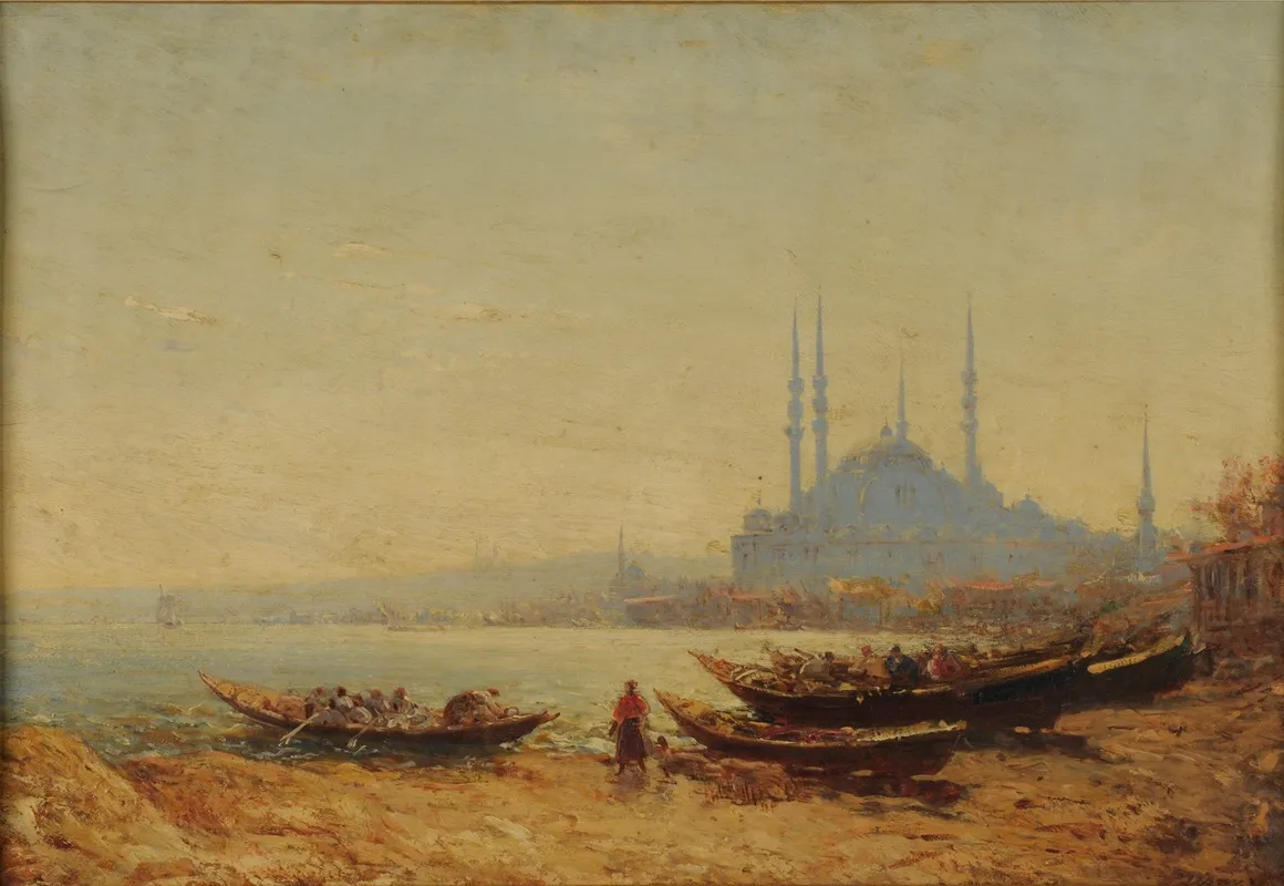 Le Bosphore Au Matin by Félix Ziem - Canvas Print