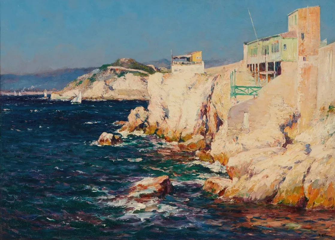 Le Cabanon De Mr Borel Sur La Corniche by Jean-Baptiste Olive - Canvas Print