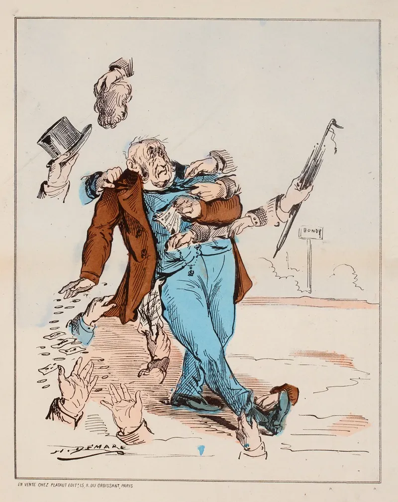 Le Cauchemar Du Jour De Lan Par H Demare La Curee by Henri Demare - Canvas Print