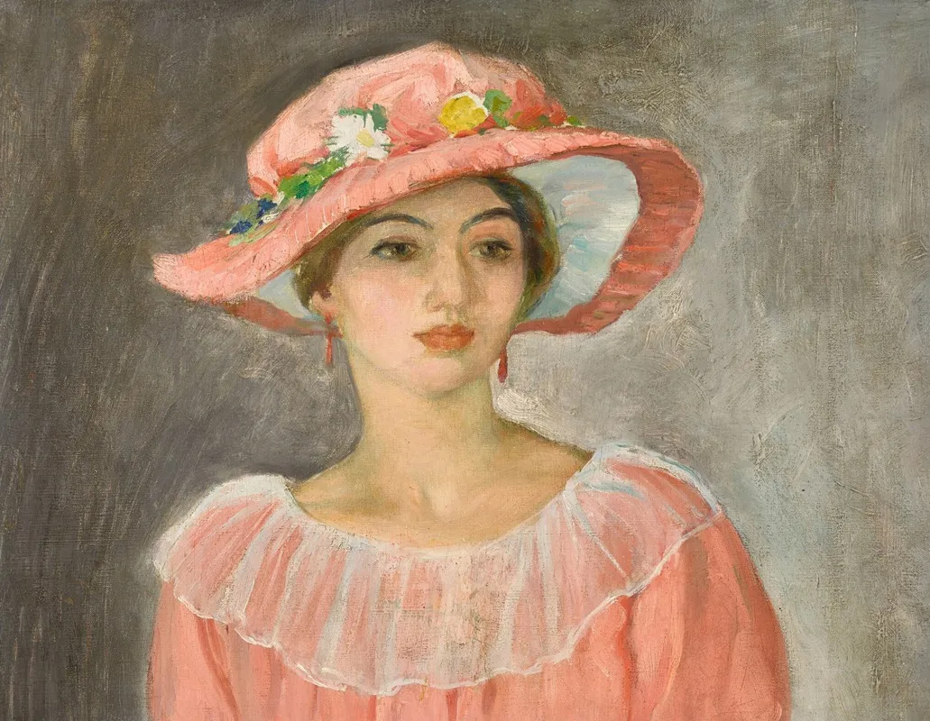 Le Chapeau Rose by Henri Lebasque - Canvas Print