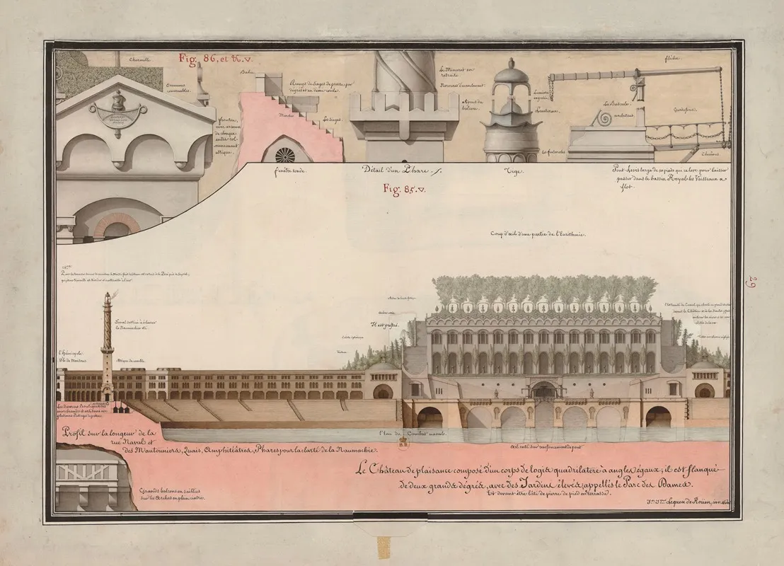 Le Chateau De Plaisance Compose Dun Corps De Logis Quadrilatere A Angles Egaux