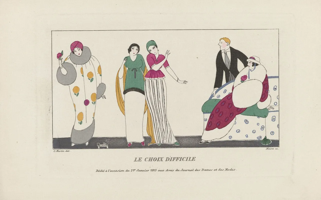 Le Choix Difficile by Charles Martin - Canvas Print