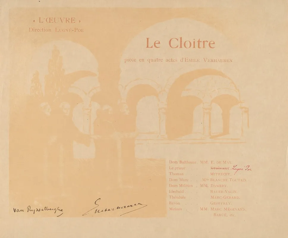 Le Cloitre by Theo van Rysselberghe - Canvas Print