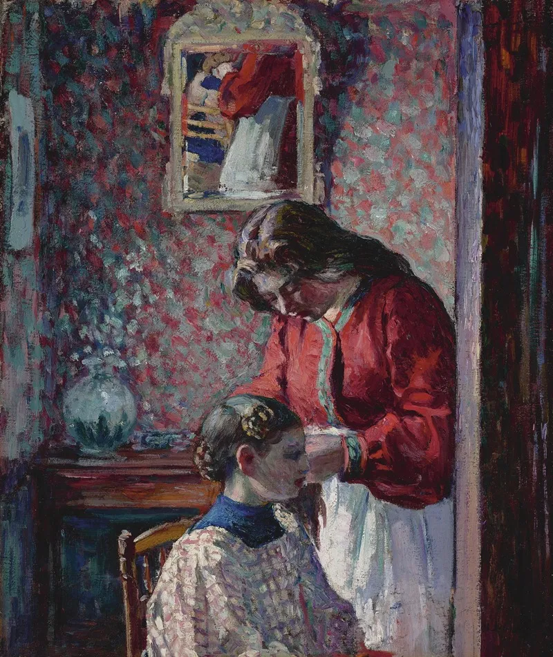 Le Coiffure by Henri Lebasque - Canvas Print
